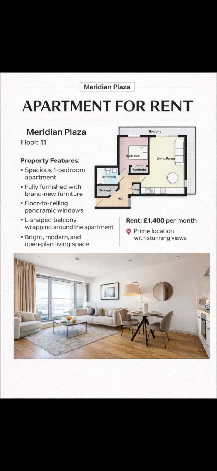 1 bd flat, صورة 1 من 1